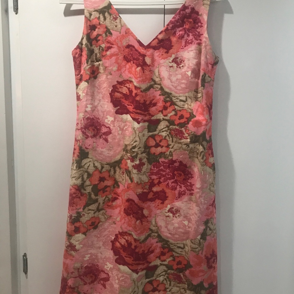 Talbots Pink Floral Mini Dress